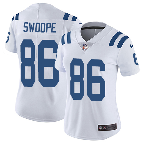 Indianapolis Colts #86 Limited Erik Swoope White Nike NFL Road Women Vapor Untouchable jerseys